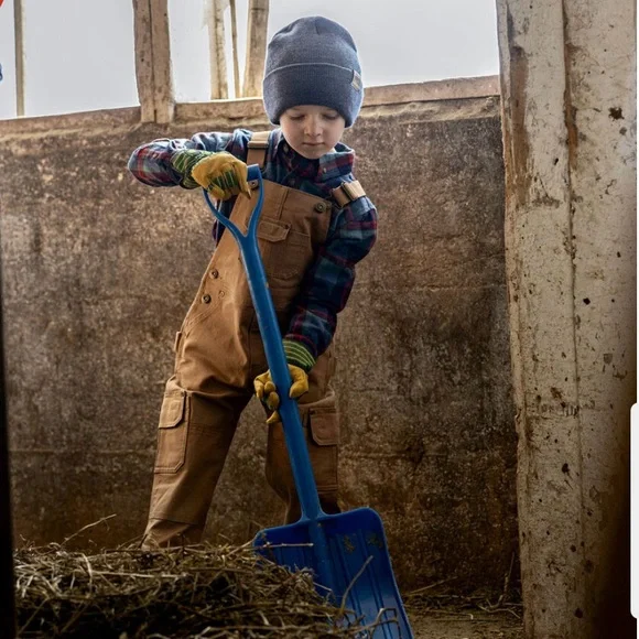 Duluth Trading Co Boys Size 5' DuluthFlex Fire Hose Bib Overalls - worn gently - Picture 2 of 6